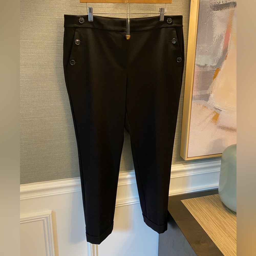 Loft Mariner Style Black Pants Size 12